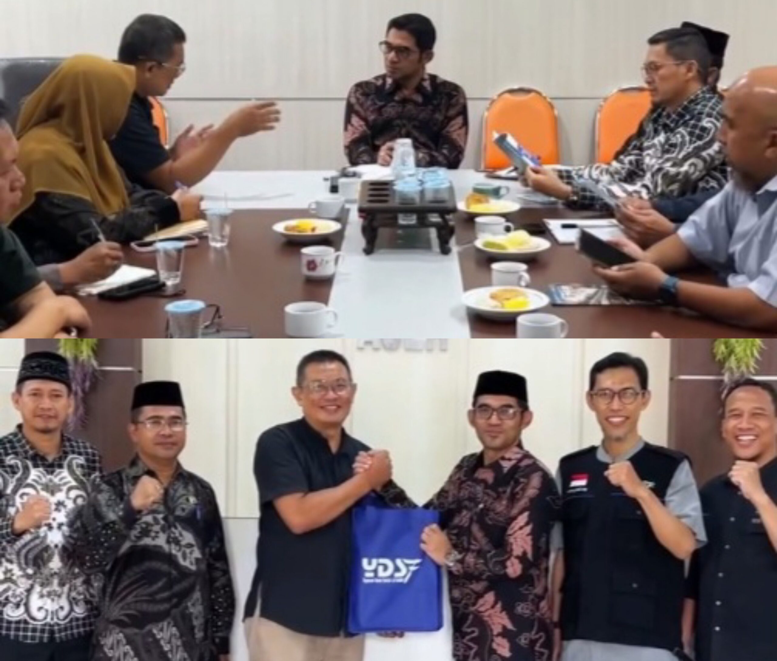 Haji Muhsin, S.Pd.I., M.Pd.I., bersama dengan para Kepala Bidang (Kabid), menerima silaturahmi dan menggelar audiensi dengan Yayasan Aceh Hijau dan Yayasan Dana Sosial Al-Falah (YDSF) Surabaya pada Kamis, (22/01/2026), di Ruang Rapat Lantai II DPDA.
